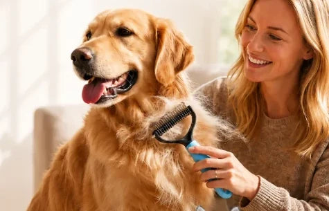 Köpeğin tüylerinin Patipet tarağıyla taranması